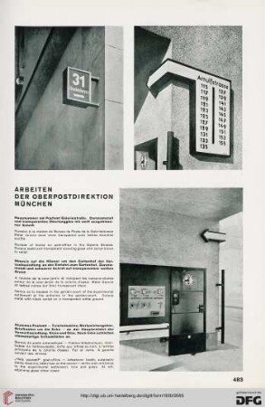5: Arbeiten der Oberpostdirektion München