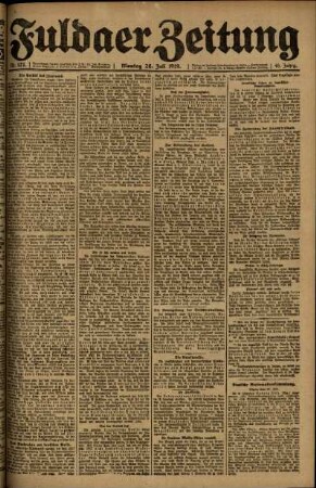 Ausgabe vom Montag, den 28. Juli 1919.