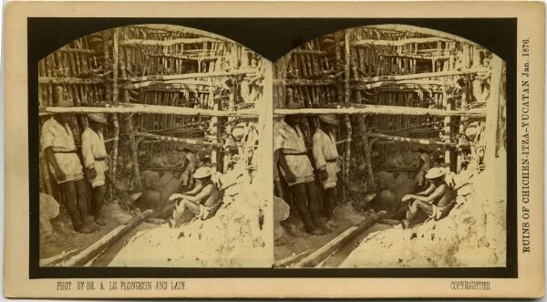 Excavation of the Chac-Mool.