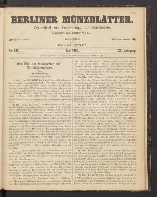 No. 238. Juni 1900