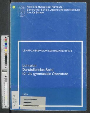 Lehrplan Darstellendes Spiel für die gymnasiale Oberstufe
