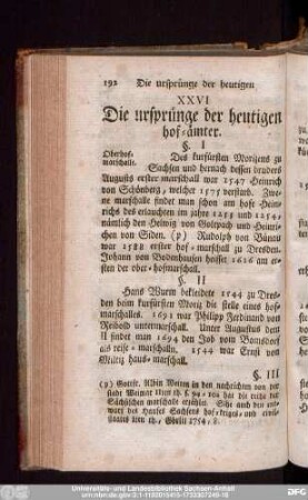 XXVI Die ursprünge der heutigen hof-ämter.