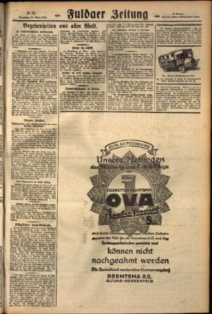 Zweite Ausgabe vom Dienstag, den 27. März 1928.