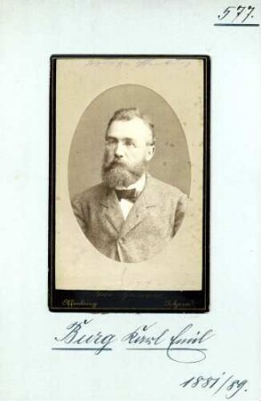 Burg, Karl Emil, Nationalliberale