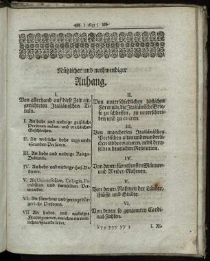 Nützlicher und nothwendiger Anhang.