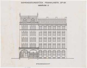 Technische Hochschule Berlin Erweiterung Franklinstraße (ehem. Siemens-Halske-Werke, Materialverwaltung): Gebäude 2: Ansicht 1:100