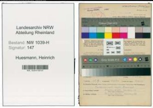 Entnazifizierung Heinrich Huesmann , geb. 30.04.1898 (Polizist)
