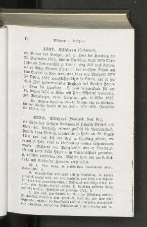 4338. Wichers (Barthold, Med. Dr.).