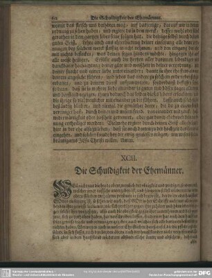 XCII. Die Schuldigkeit der Ehemänner