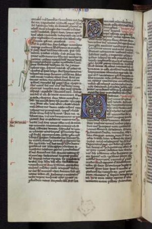 Zierinitialen mit Ranken und Drachen geschmückt.