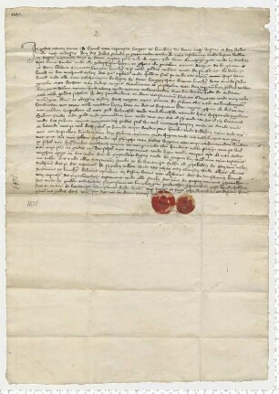 Testament des Bürgers Bernd van Erpensen, besiegelt durch die Ratsmannen Johan van Ollensen und Albert Elvers