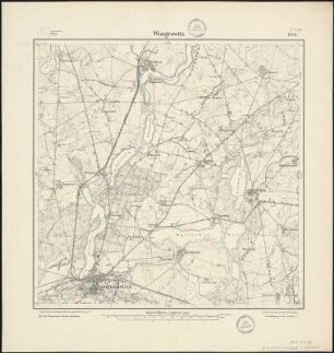 Meßtischblatt 3169 : Wongrowitz, 1911 : Wongrowitz. - Aufn. 1888, hrsg. 1890, bericht. 1911. - 1:25000. - [Berlin]: Reichsamt für Landesaufnahme, 1911. - 1 Kt.