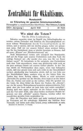 10. Heft (Apr. 1931)