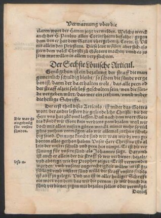 Der Sechste Lövische Articul.