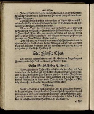 Der Fünffte Theil.