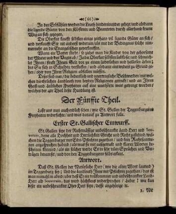 Der Fünffte Theil.