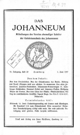 10. Jahrgang - Heft 39
