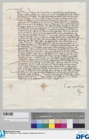 Dr. Caspar Gropper stellt im Namen des Johannsen erwählten Erzbischof zu Lunden der Stadt Nürnberg Quittung aus über 920 fl. Stadtsteuer von 2 Jahren, die früher Graf Heinrich von Nassau, dann Heinrich Rudolf von Wetze besessen hatte.