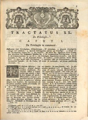 Homo apostolicus instructus in sua vocatione ad audiendas confessiones sive praxis et instructio ad usum confessariorum : cum notabilioribus doctrinis super omnibus tractatibus theologiae moralis, erutis & in compendium redactis ex alio opere eiusdem auctoris ..., 3. De privilegiis in genere & speciatim ecclesiasticorum, ac praesertim episcoporum, atque regularium ...