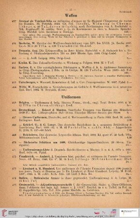 Waffen (Nr. 457-464)