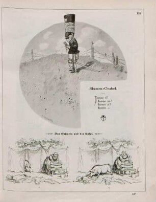 "Blumen-Orakel" "Das Schwein und der Apfel"