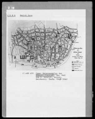 Jena, Bebauungsplan der Südwest-Vorstadt