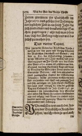 Das vierdte Capitel. Von zweyerley Zeiten des Bäpstischen Reichs [...]