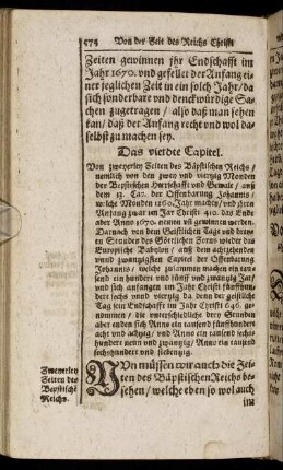Das vierdte Capitel. Von zweyerley Zeiten des Bäpstischen Reichs [...]