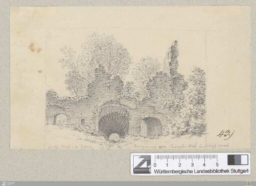 Ausgang vom innersten Hof, im Schloss Urach : 13. Aug. - 9 vorm.