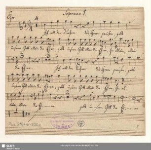 Soprano I. [nur erster Chor]