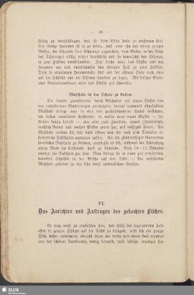 VI. Das Anrichten und Auftragen des gekochten Fisches