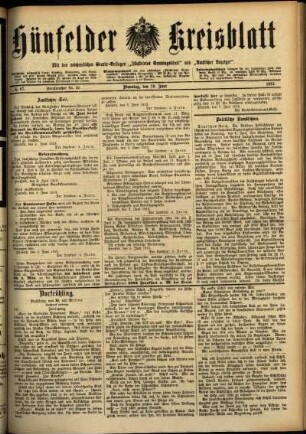 Ausgabe vom Dienstag, den 10. Juni 1913.