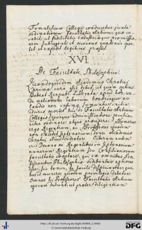 [fol. 33] De facultate philosophica