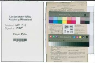 Entnazifizierung Peter Esser , geb. 03.10.1895 (Kaufmann)