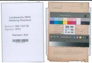 Entnazifizierung Karl Klamann , geb. 08.04.1904 ()