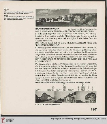1: Randbemerkungen : Das flache Dach