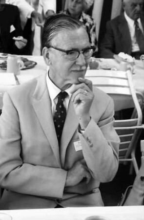 22. Tagung 1972 Mediziner; Beim Bayrischen Frühstück: Ulf v. Euler