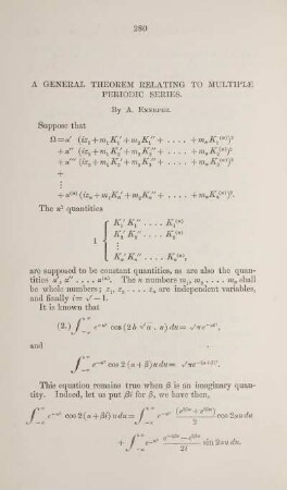 A general theorem relating to multiple periodic series.