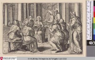 [Der Zwölfjährige Jesus im Tempel; The dispute in the temple]
