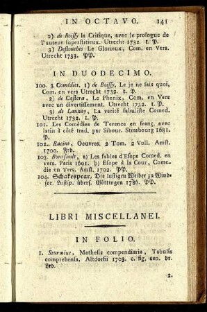 Libri Miscellanei.