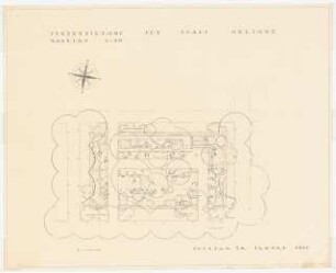 Urnenfriedhof Meerane: Lageplan mit Pflanzplan 1:50