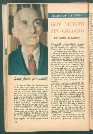 Don Jacinto sin cigarro : Figuras de actualidad