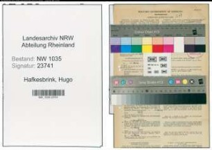 Entnazifizierung Hugo Hafkesbrink , geb. 12.11.1874 (Anstreichermeister)
