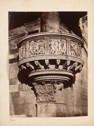 Dom, Prato Außenkanzel (Pergamo del Sacro Cingolo): Detail Kanzel