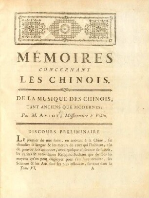 De la musique des Chinois