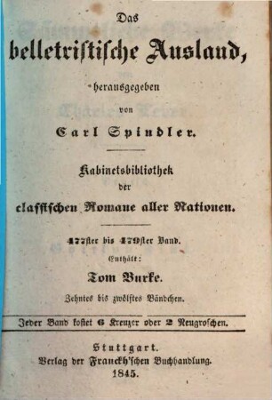 Unsere Tischgenossenschaft, 3,10/12. Tom Burke