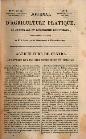 Journal d'agriculture pratique et de jardinage. 3. 1839/40