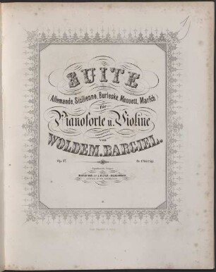 Suite für Pianoforte u. Violine : op. 17