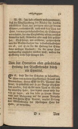 Von der Operation oder gründlichen Heilung des Wasserbruchs durch ein Etzmittel