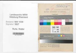 Entnazifizierung Walter Ruhe , geb. 04.12.1903 (Finanzbeamter)